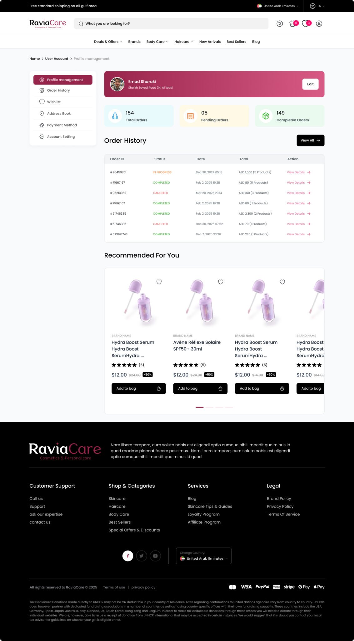 Profile management-withdata